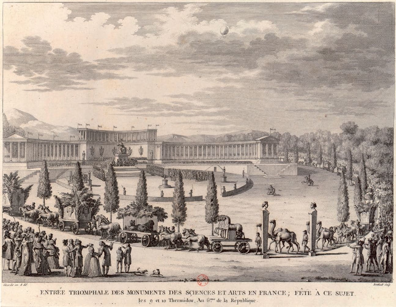 L'entr&eacute;e &agrave; Paris du convoi transportant les &oelig;uvres d'art pill&eacute;es par Napol&eacute;on.